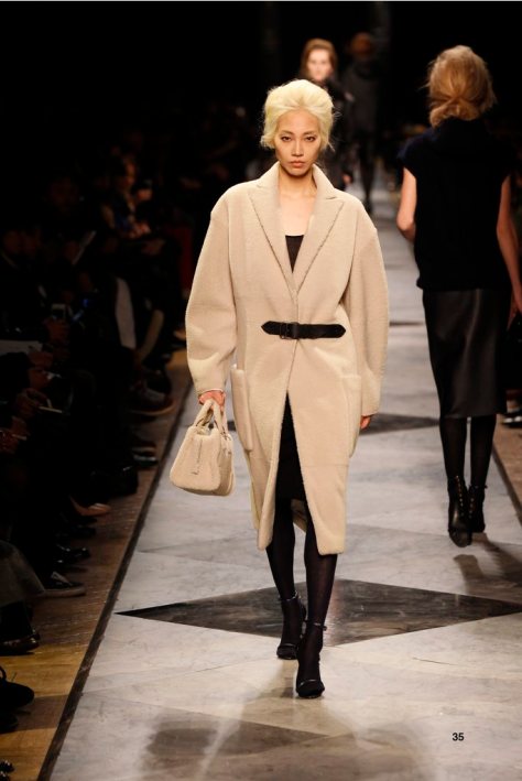 35-LOEWE-AH-2013-Dark Sand Shearling Coat_ Black Cashmere Rib-knit Dress_ Black Pierced Napa Sandal_ Dark Sand Shearling ‘Amazona 28’ Bag